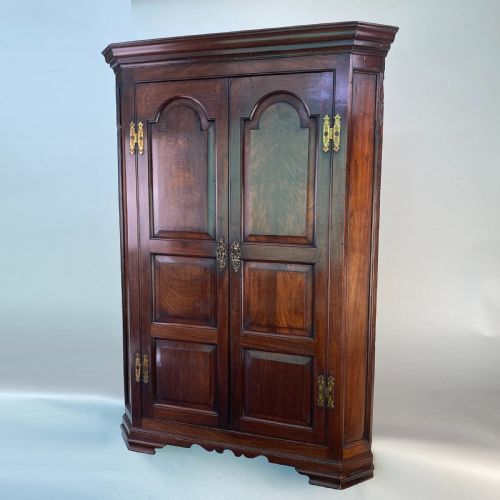 FINE QUALITY GEORGIAN MAHOGANY CORNER CUPBOARD - ADDITIONAL PHOTO 3