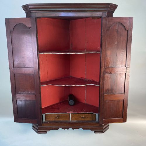 FINE QUALITY GEORGIAN MAHOGANY CORNER CUPBOARD - ADDITIONAL PHOTO 5