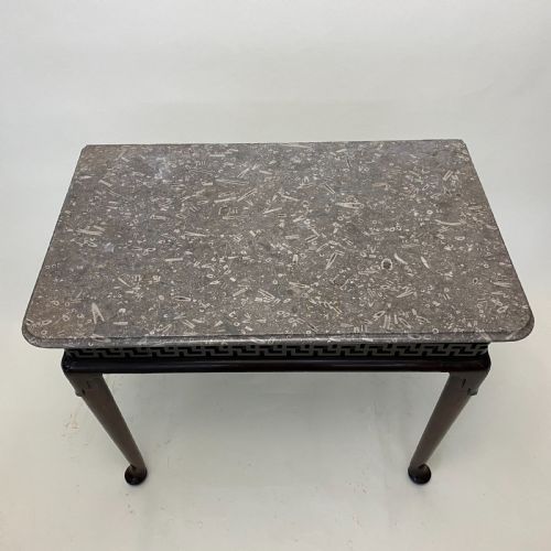 EARLY GEORGIAN MAHOGANY MARBLE TOP HALL OR SIDE TABLE - ADDITIONAL PHOTO 7