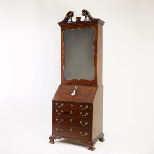 small georgian mahogany bureau bookcase - CATEGORY: ANTIQUE BUREAU - DATED GEORGIAN