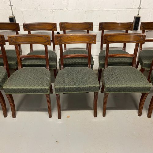 SET OF TWELVE 1210 TEN REGENCY PERIOD MAHOGANY DINING CHAIRS - ADDITIONAL PHOTO 5