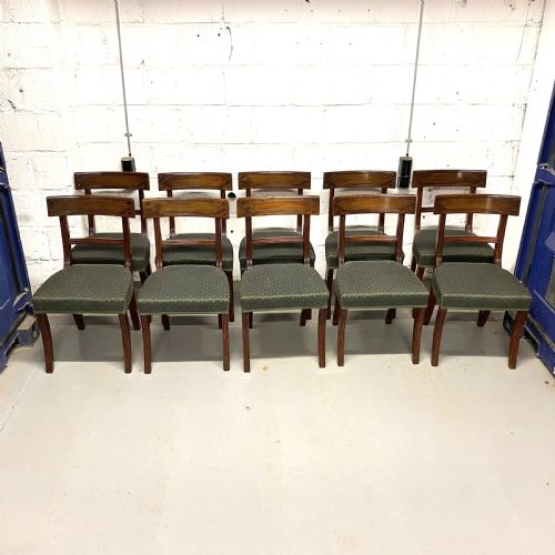 SET OF TWELVE 1210 TEN REGENCY PERIOD MAHOGANY DINING CHAIRS - ADDITIONAL PHOTO 6