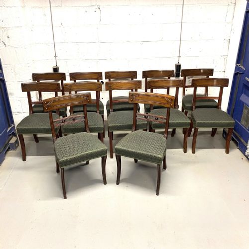 SET OF TWELVE 1210 TEN REGENCY PERIOD MAHOGANY DINING CHAIRS - ADDITIONAL PHOTO 7