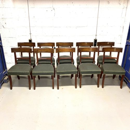 SET OF TWELVE 1210 TEN REGENCY PERIOD MAHOGANY DINING CHAIRS - ADDITIONAL PHOTO 11