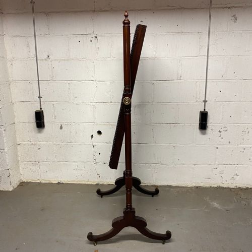GEORGIAN MAHOGANY CHEVAL MIRROR - ADDITIONAL PHOTO 2