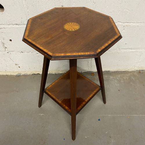 EDWARDIAN INLAID OCTAGONAL OCASSIONAL TABLE - ADDITIONAL PHOTO 3