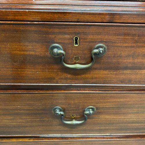 GEORGIAN MAHOGANY LINEN PRESS WARDROBE CUPBOARD - ADDITIONAL PHOTO 10