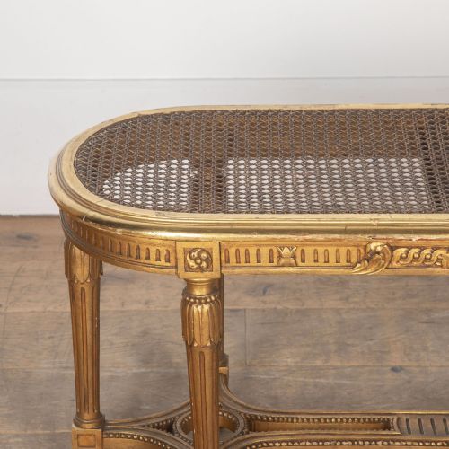 19TH CENTURY FRENCH GILDED WINDOW SEATLONG STOOL - ADDITIONAL PHOTO 2