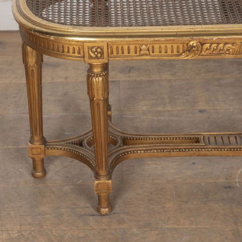 19TH CENTURY FRENCH GILDED WINDOW SEATLONG STOOL - ADDITIONAL PHOTO 3
