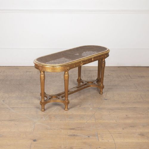 19TH CENTURY FRENCH GILDED WINDOW SEATLONG STOOL - ADDITIONAL PHOTO 4