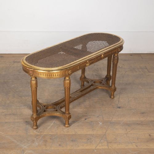 19TH CENTURY FRENCH GILDED WINDOW SEATLONG STOOL - ADDITIONAL PHOTO 7