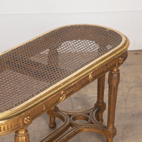 19TH CENTURY FRENCH GILDED WINDOW SEATLONG STOOL - ADDITIONAL PHOTO 8