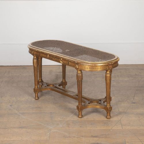 19TH CENTURY FRENCH GILDED WINDOW SEATLONG STOOL - ADDITIONAL PHOTO 9