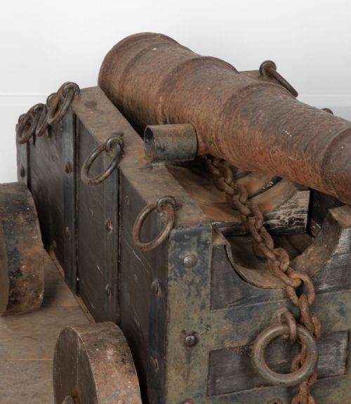 PAIR OF 19TH CENTURY COUNTRY HOUSE NAVAL CANONS - ADDITIONAL PHOTO 1