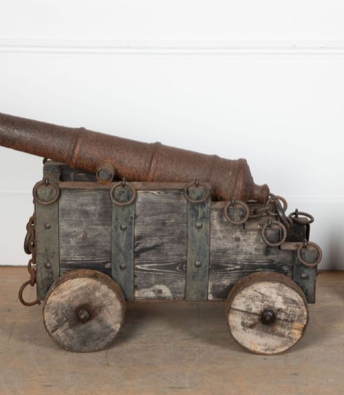 PAIR OF 19TH CENTURY COUNTRY HOUSE NAVAL CANONS - ADDITIONAL PHOTO 3