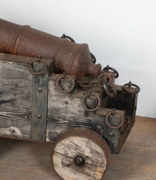 PAIR OF 19TH CENTURY COUNTRY HOUSE NAVAL CANONS - ADDITIONAL PHOTO 7
