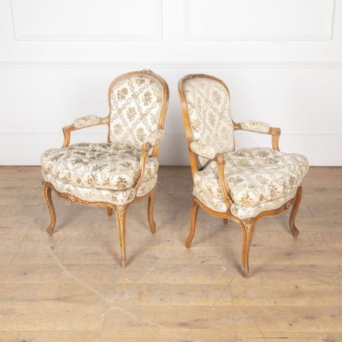 PAIR OF FRENCH BEECHWOOD SALON CHAIRS - ADDITIONAL PHOTO 3