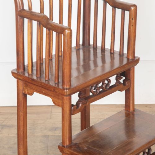 20TH CENTURY CHINESE HARDWOOD HIGH CHAIR - ADDITIONAL PHOTO 3