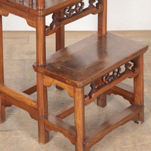 20TH CENTURY CHINESE HARDWOOD HIGH CHAIR - ADDITIONAL PHOTO 6