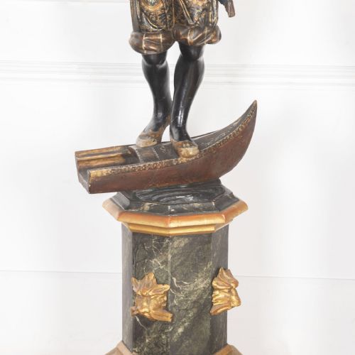 PAIR OF 19TH CENTURY VENETIAN POLYCHROME FIGURES - ADDITIONAL PHOTO 2