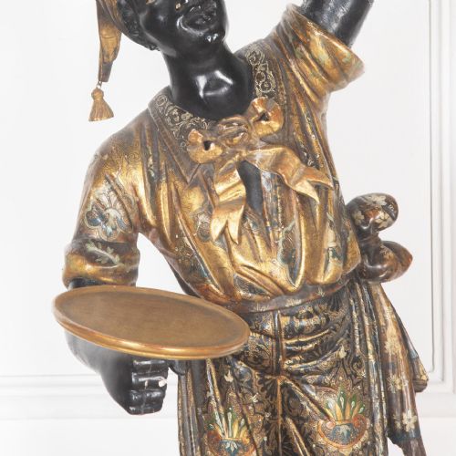 PAIR OF 19TH CENTURY VENETIAN POLYCHROME FIGURES - ADDITIONAL PHOTO 3