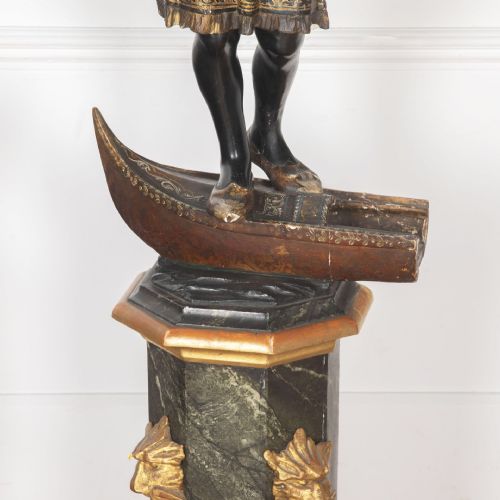 PAIR OF 19TH CENTURY VENETIAN POLYCHROME FIGURES - ADDITIONAL PHOTO 4