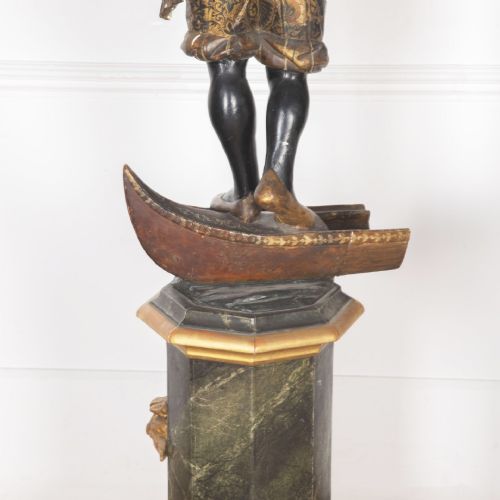 PAIR OF 19TH CENTURY VENETIAN POLYCHROME FIGURES - ADDITIONAL PHOTO 8