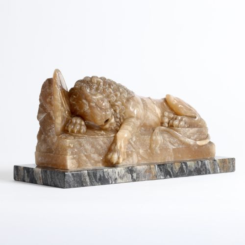 CARVED MARBLE MODEL OF THE LION OF LUCERNE - ADDITIONAL PHOTO 2
