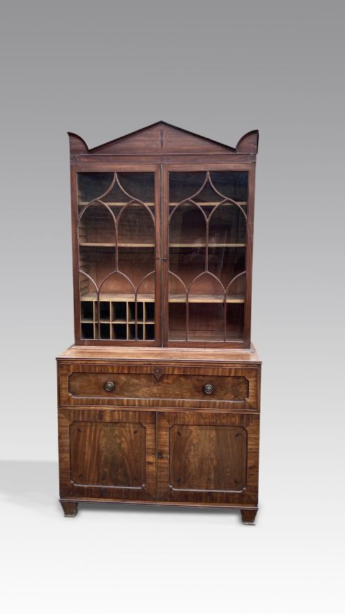 GEORGE IV MAHOGANY SECRETAIRE BOOKCASE - ADDITIONAL PHOTO 1