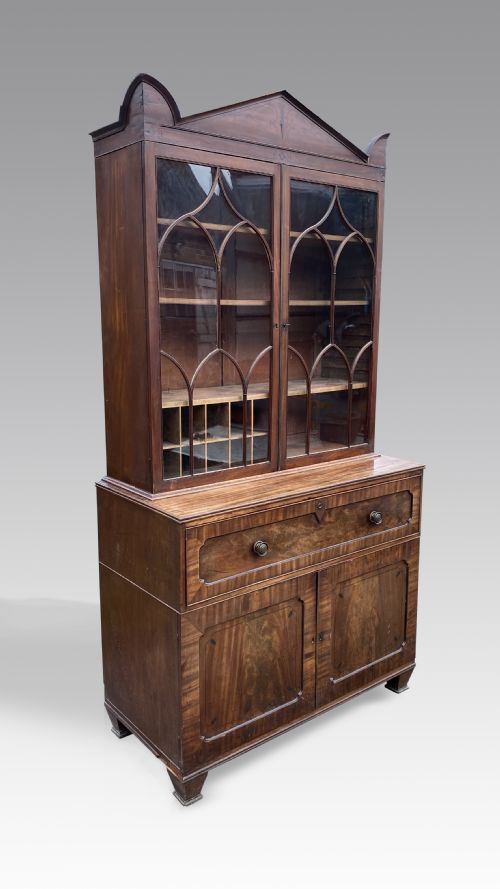 GEORGE IV MAHOGANY SECRETAIRE BOOKCASE - ADDITIONAL PHOTO 2