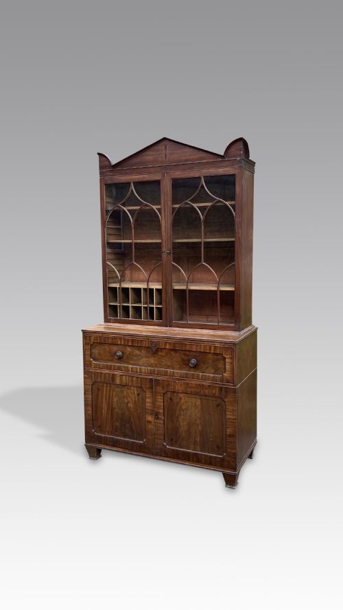 GEORGE IV MAHOGANY SECRETAIRE BOOKCASE - ADDITIONAL PHOTO 3