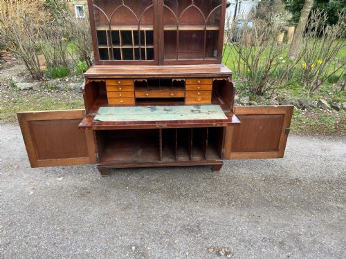 GEORGE IV MAHOGANY SECRETAIRE BOOKCASE - ADDITIONAL PHOTO 7