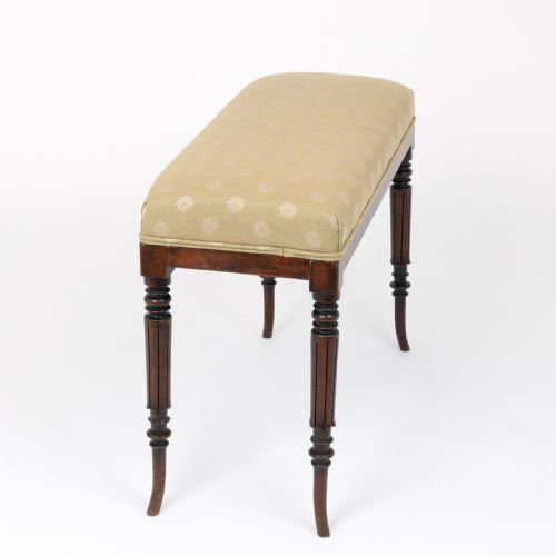 REGENCY MAHOGANY WINDOW SEATSTOOL - ADDITIONAL PHOTO 1