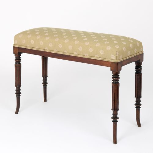 REGENCY MAHOGANY WINDOW SEATSTOOL - ADDITIONAL PHOTO 2