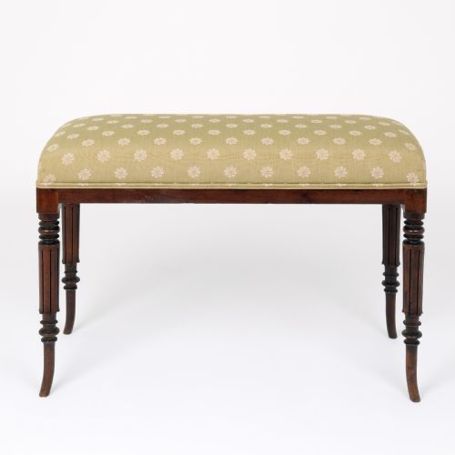 REGENCY MAHOGANY WINDOW SEATSTOOL - ADDITIONAL PHOTO 3