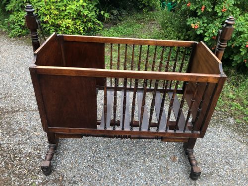 19TH CENTURY ROCKING CHILD'S COTCRIB - ADDITIONAL PHOTO 1