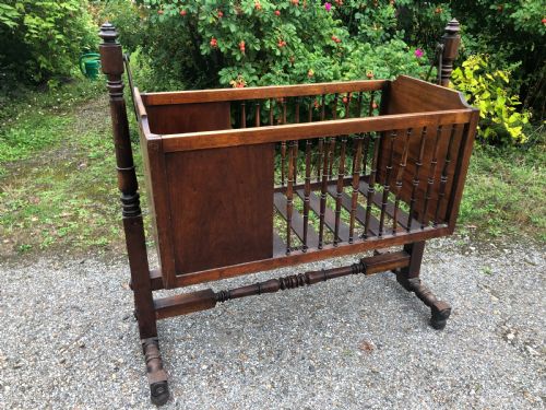 19TH CENTURY ROCKING CHILD'S COTCRIB - ADDITIONAL PHOTO 7