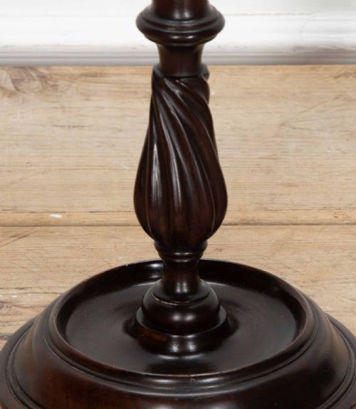 LARGE PAIR OF 19TH CENTURY ENGLISH MAHOGANY CANDLESTICKS - ADDITIONAL PHOTO 3
