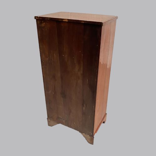RARE SATINWOOD WELLINGTON CHEST OF DRAWERS - ADDITIONAL PHOTO 9