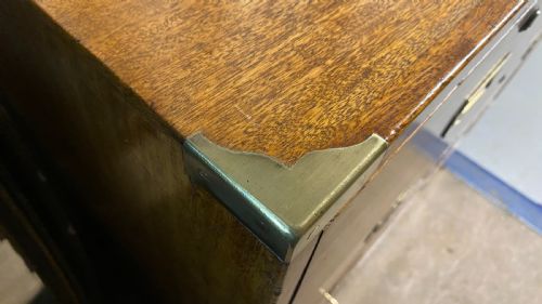 TEAK MILITARYCAMPAIGN CHEST OF DRAWERS BY ROSS CO DUBLIN - ADDITIONAL PHOTO 2