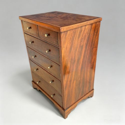 GEORGE III PERIOD MAHOGANY MINIATURE CHEST OF DRAWERS - ADDITIONAL PHOTO 2
