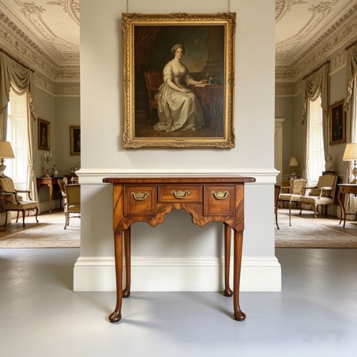 SMALL GEORGE II WALNUT LOWBOY - ADDITIONAL PHOTO 6