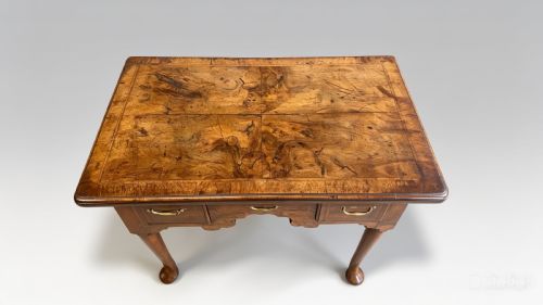 SMALL GEORGE II WALNUT LOWBOY - ADDITIONAL PHOTO 7
