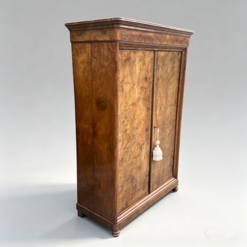 BURR WALNUT BONNETIERE WADROBE CUPBOARD