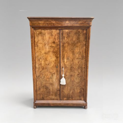 BURR WALNUT BONNETIERE WADROBE CUPBOARD - ADDITIONAL PHOTO 3