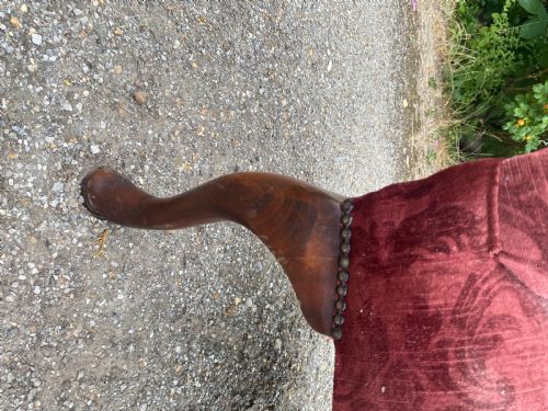 19TH CENTURY GEORGE III STYLE LIBRARYGAINSBOROUGH CHAIR - ADDITIONAL PHOTO 1