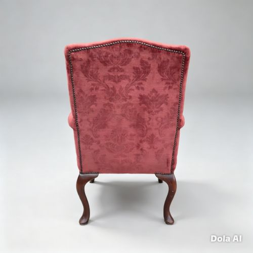 19TH CENTURY GEORGE III STYLE LIBRARYGAINSBOROUGH CHAIR - ADDITIONAL PHOTO 5