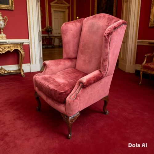 19TH CENTURY GEORGE III STYLE MAHOGANY WING AMRCHAIR - ADDITIONAL PHOTO 1