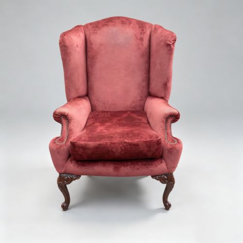 19TH CENTURY GEORGE III STYLE MAHOGANY WING AMRCHAIR - ADDITIONAL PHOTO 9