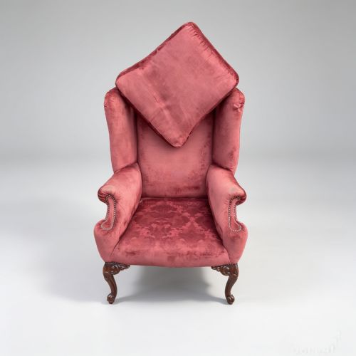 19TH CENTURY GEORGE III STYLE MAHOGANY WING AMRCHAIR - ADDITIONAL PHOTO 11